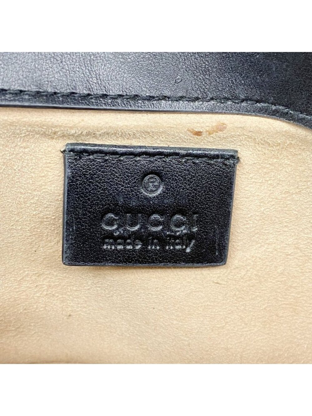 Gucci Shoulder Bag GG Marmont Leather Black Gold - Picture 5 of 10